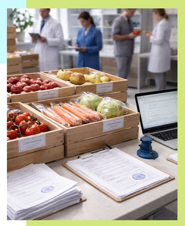 Сертификация овощей и фруктов в Новороссийске от 8677 р. | Алешин-Нвр