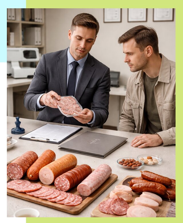 Сертификация колбасных изделий в Новороссийске от 7656 р. | Алешин-Нвр